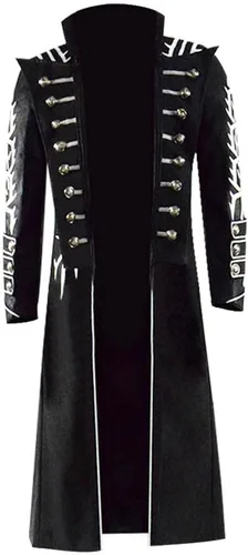 Vista 4 de Vergil DMC 5 - Chaqueta de cosplay para hombre, abrigo Virgil, chaleco para disfraz de Halloween
