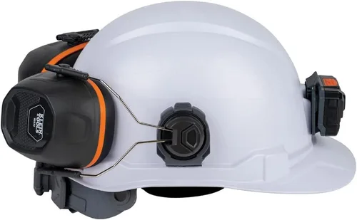 Vista 12 de Klein Tools 60532 orejeras con tapa y accesorio para casco de seguridad, 26dB NRR para construcción, fabricación, mantenimiento