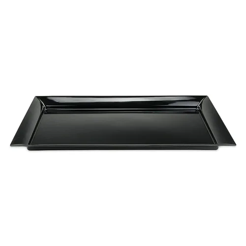 Vista 3 de G.E.T. ML-243-BK, Siciliano Collection, Platos de melamina redondos negros de 24 pulgadas (cantidad, 1) Dishwasher safe, Shatterproof, Restaurant