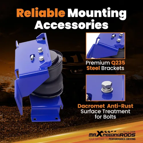 Vista 4 de Kit de bolsas de suspensión de aire maXpeedingrods 5000 lbs para Ford F250 F350 4WD RWD 1999-2007 Camiones solo con enganche de cuello de cisne 1105