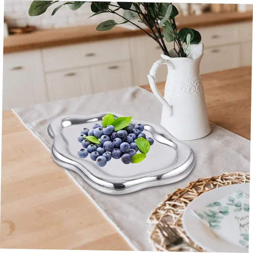 Vista 5 de USHOBE Irregular Ceramic Plate Wedding Decorations Ceramic Jewelry Holder Ceramic Ring Holder Earrings Necklaces Organizer Large Capacity Trinket