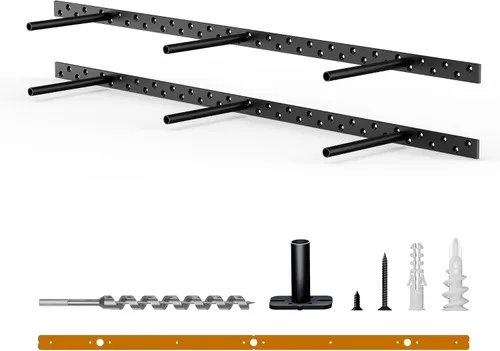Vista 10 de Kit de soporte de estante flotante (no necesita enrutador) con plantilla de guía de taladro - Se adapta a estantes de 1 a 4 pulgadas de grosor