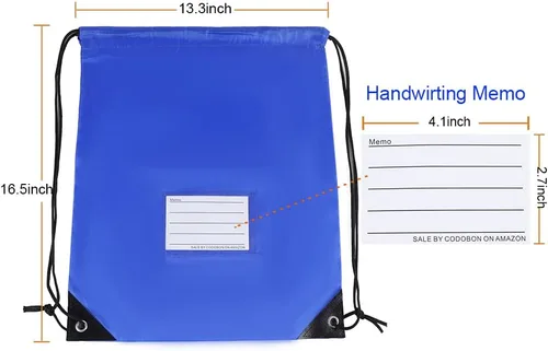 Vista 8 de CODOBON Paquete de 20 bolsas con cordón, mochila de cuerda de dibujo a granel, bolsa de bricolaje para gimnasio, deportes, bolsa para mujeres
