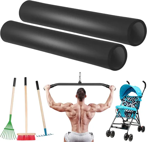 Vista 9 de Taeku Empuñaduras de tubo de espuma, 1 par de cómodas y duraderas cubiertas de mango de espuma de NPVC para fitness, hogar, césped, bicicleta 49 EU