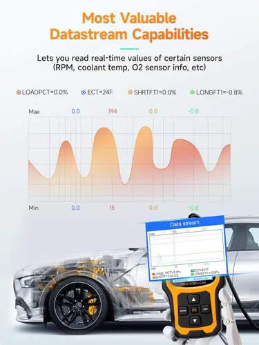 Vista 6 de ANCEL AD410 Escáner OBD2 Mejorado, Lector de Códigos de Vehículo para Luz de Check Engine, Escáner Automotriz OBD II para Diagnóstico de Fallas