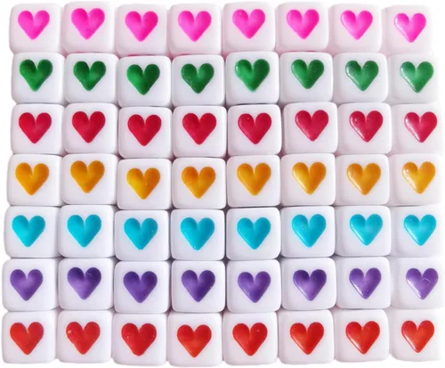 Vista 15 de Xeahung 200 cuentas de letras acrílicas cuadradas multicolor para hacer joyas, llaveros de bricolaje, collares, pulseras, decoraciones