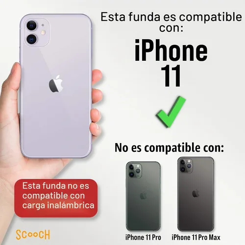 Vista 4 de Scooch Wingmate - Funda para iPhone 11 con tarjetero [Wingmate] con protección RFID [delgada y mínima] protección contra caídas de 10 pies, parte