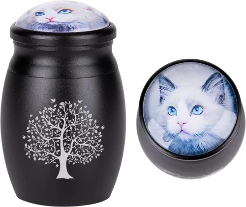 Vista 20 de Bivei Urnas pequeñas para cenizas humanas, urna personalizada de recuerdo con foto y texto para hombres y mujeres, mini urnas para adultos