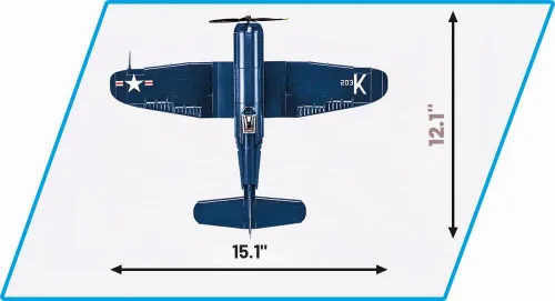 Vista 4 de COBI Historical Collection Korean War F4U-4 - Juego de construcción de aviones Corsair®, 520 piezas