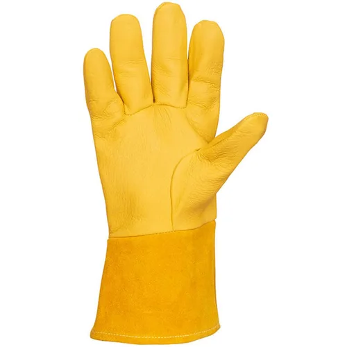 Vista 3 de John Tillman and Co - Guantes de soldador MIG sin forro de piel de cerdo de grano superior de 14 pulgadas, medianos de 14 pulgadas, con puño de 4