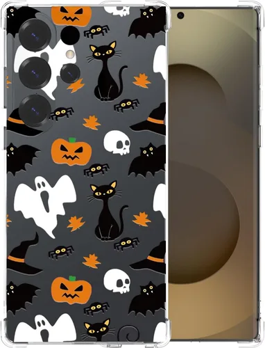 Vista 11 de Funda transparente de Halloween para Google 6a, con patrón de fantasma, funda protectora de TPU suave, delgada, a prueba de golpes, para niños