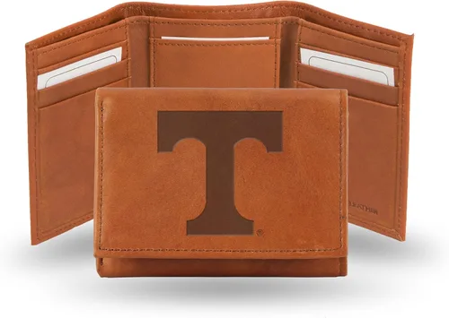 Vista 20 de Rico Industries NCAA Alabama Crimson Tide - Cartera triple de piel en relieve, color marrón