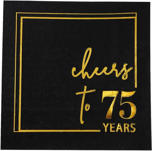 Vista 12 de Servilletas de cóctel para celebrar años - paquete de 50 - servilletas de cumpleaños desechables de 3 capas de 5x5 pulgadas, servilletas de papel