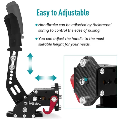 Vista 7 de aikeec 64 Bit USB Handbrake with Clamp for PC Windows Sim Racing Games G25 G27 G29 T500 FANATECOSW Dirt Rally with Handle Grip