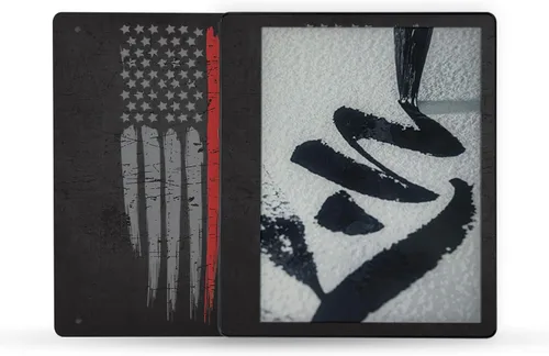 Vista 40 de MightySkins - Skin de fibra de carbono compatible con Amazon Kindle Scribe (2022) - Andrómeda Acabado de fibra de carbono texturizado protector