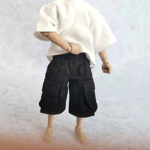 Vista 3 de Ropa de figura a escala 1/12, ropa masculina, camiseta, pantalones, pantalones, ropa para figura de acción masculina de 6 pulgadas, muñeca corporal