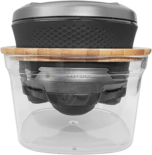 Vista 6 de Soporte de enjuague de bambú compatible con Microtouch Titanium Electric Head Shaver