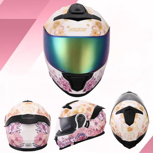 Vista 7 de OUMURS Cascos Modulares de Motocicleta de Cara Completa Abatibles para Motocicleta de Calle Casco de Motocicleta para Adulto Unisex Modelo 912