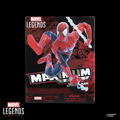 Vista 18 de Marvel Legends Serie Máxima Spider-Man, Figura de acción coleccionable Deluxe de 6 pulgadas de Spider-Man de cómics; articulación asombrosa