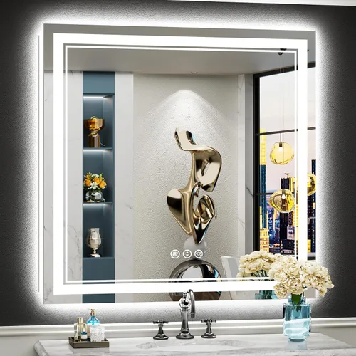 Vista 84 de 24x32 LED Bathroom Mirror, Backlit & Front Lit Lighted Mirror Retroiluminado+luz frontal