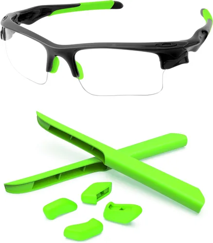 Vista 15 de Piezas de nariz de repuesto y calcetines de oreja Kits de goma para Oakley Fast Jacket OO9097/Fast Jacket XL OO9156 Negro