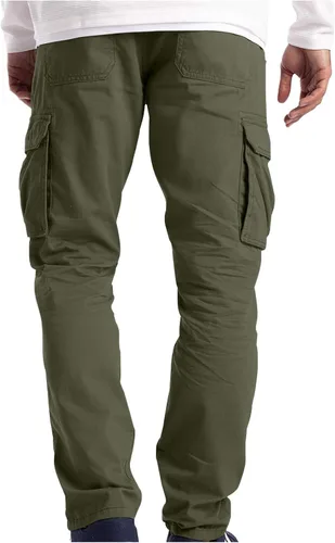 Vista 4 de Cargo Pants for Men Baggy Relaxed Fit Causal Work Trousers Outdoor Hiking Cargo Sweatpants Pockets Athletic Joggers