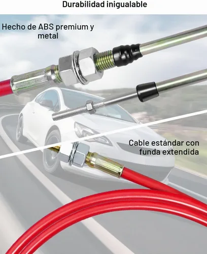 Vista 4 de 80833 - Cable de cambio para palanca de cambios B&M con extremo de ojal, cable de cambio de transmisión automática de 5 pies de largo AF72-1002