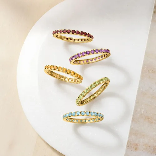 Vista 4 de Ross-Simons Eternity Gemstone Band in 14kt Yellow Gold
