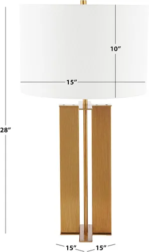 Vista 3 de SAFAVIEH Lighting Collection Vanya - Lámpara de mesa de 28 pulgadas (bombilla LED incluida)