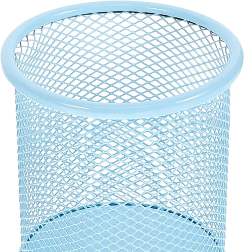 Vista 7 de MAGICLULU 3 soportes de malla para bolígrafos, organizador de escritorio único para bolígrafos, lápices, brochas de maquillaje, diseño de metal
