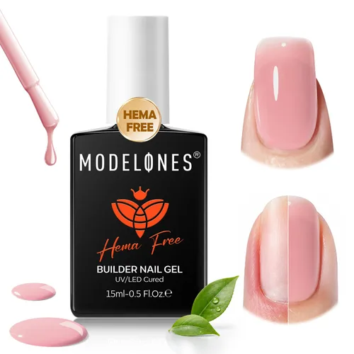 Vista 10 de modelones Builder Nail Gel HEMA-Free Neutral Nude Builder Strengthener