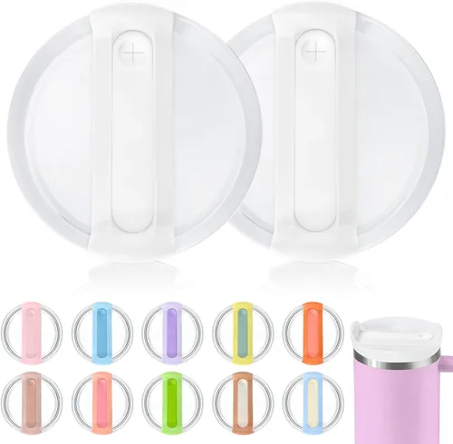 Vista 26 de Tapa de vaso de 40 onzas para Stanley, a prueba de derrames, resistentes a salpicaduras, funda de repuesto para accesorio de copa Stanley