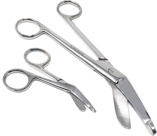 Vista 7 de Juego de 2 tijeras de vendaje para enfermeras médicas (A2ZSCILAB) (cromadas 3.5 + 4.5 pulgadas)