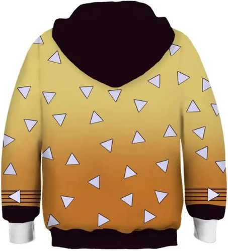 Vista 2 de Sudadera con capucha para niños Kamado Nezuko Tanjirou Zenitsu Giyuu, disfraz de anime cosplay