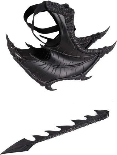 Vista 3 de Himine Alas de dragón Props Cosplay Wing con cola
