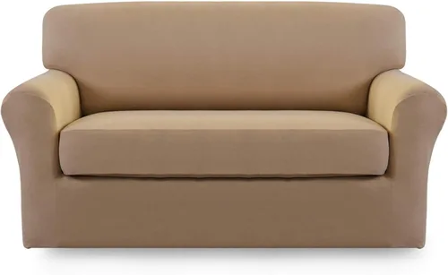 Vista 56 de Easy-Going - Funda elástica de microfibra de 2 piezas para sofá, funda suave de elastano, lavable, parte inferior elástica, protector para muebles