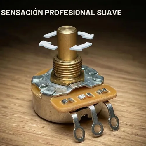 Vista 7 de Potenciómetro CTS 250k para guitarra - Eje sólido corto personalizado, cono de audio, 10% de tolerancia (2x)