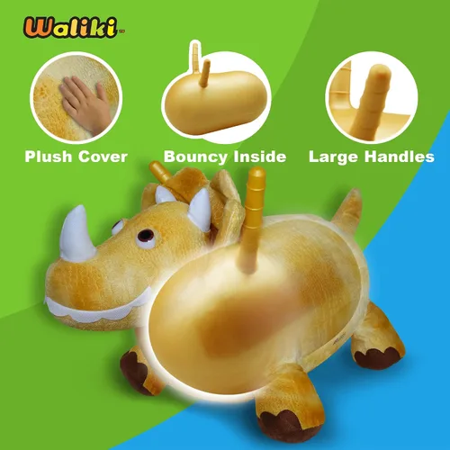 Vista 4 de WALIKI Caballo Saltarín Inflable Caballo Inflable de Salto para Niños Caballo de Salto (Triceratops)