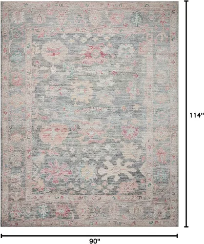 Vista 2 de Loloi Elysium - Alfombra de área de grafito/multi de 7'-6" x 9'-6