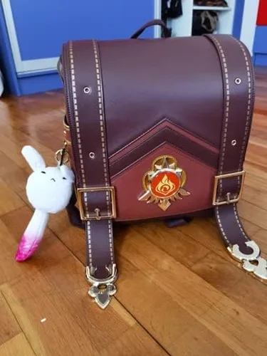 Vista 3 de NW Anime Genshin Impact Klee Spark Knight Linda mochila de juego Proyecto Klee Bolsas de hombro Lolita Bolsa Cosplay Regalos, Eed, Mochila y muñeca
