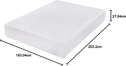 Vista 11 de Colchón de espuma viscoelástica de lujo PrimaSleep de 17, 23 y 28 cm, Espuma, Blanco