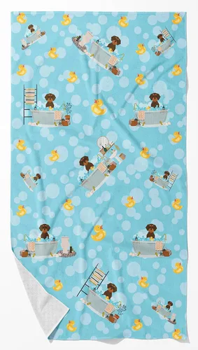 Vista 46 de Caroline's Treasures WDK5507BTLG - Toalla de baño grande Airedale Terrier negra y marrón Airedale Terrier - Negro y Bronceado