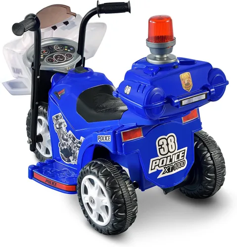 Vista 2 de Automóvil Lil Patrol de 6 V, azul y blanco.