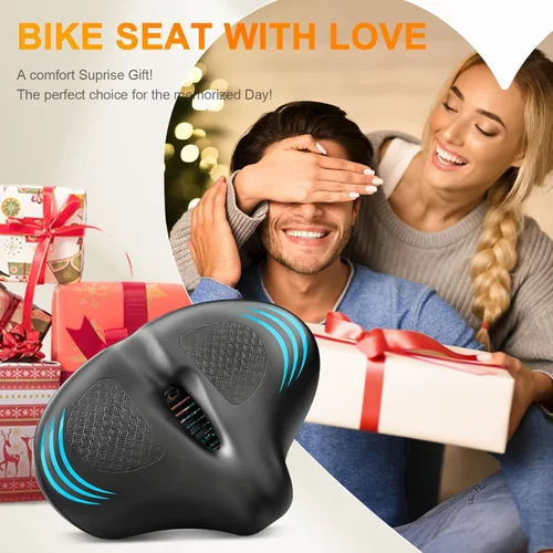 Vista 6 de Bike Seat Noseless Wide Comfort Men Women Bicycle Saddle for Peloton, Ebike