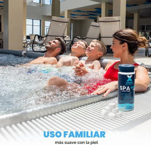 Vista 4 de Xtremeclear - Tabletas de bromo para spa y bañera de hidromasaje, botella de 1.5 libras, tabletas de 1 pulgada, desinfección de bajo olor, restaura