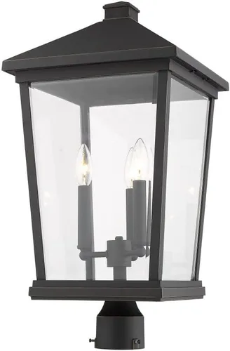 Vista 5 de Z-Lite 568PHXLR-ORB - Accesorio de montaje de poste para exteriores de 3 luces, bronce aceitado