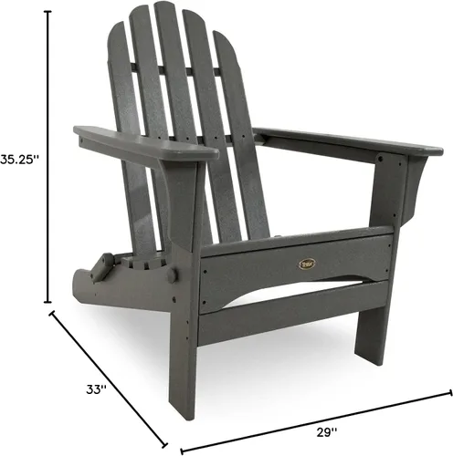 Vista 7 de Trex Outdoor Furniture silla plegable modelo Cape Cod Adirondack, piedra ( Stepping Stone)