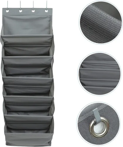 Vista 6 de Cabilock Organizador colgante de zapatos, bolsa organizadora de zapatos plegable sobre la puerta, zapatero para puerta de armario, ahorro