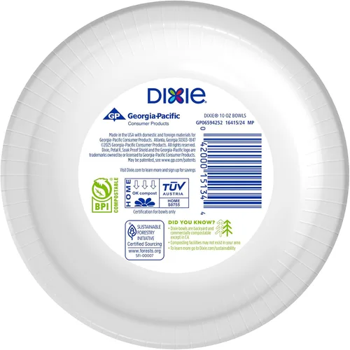 Vista 7 de Cuencos de papel para todos los días Dixie, 10 onzas, 324 unidades (9 paquetes de 36 cuencos); los diseños pueden variar