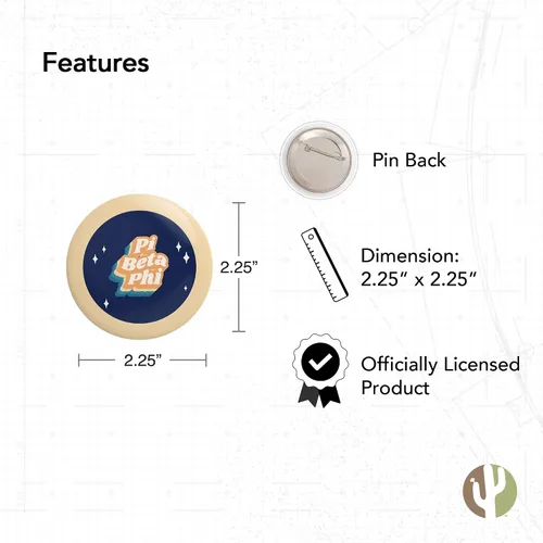Vista 19 de Desert Cactus Pi Beta Phi Buttons Pin Sorority 3 Pieces of Variety Back Badge 2.25-inch